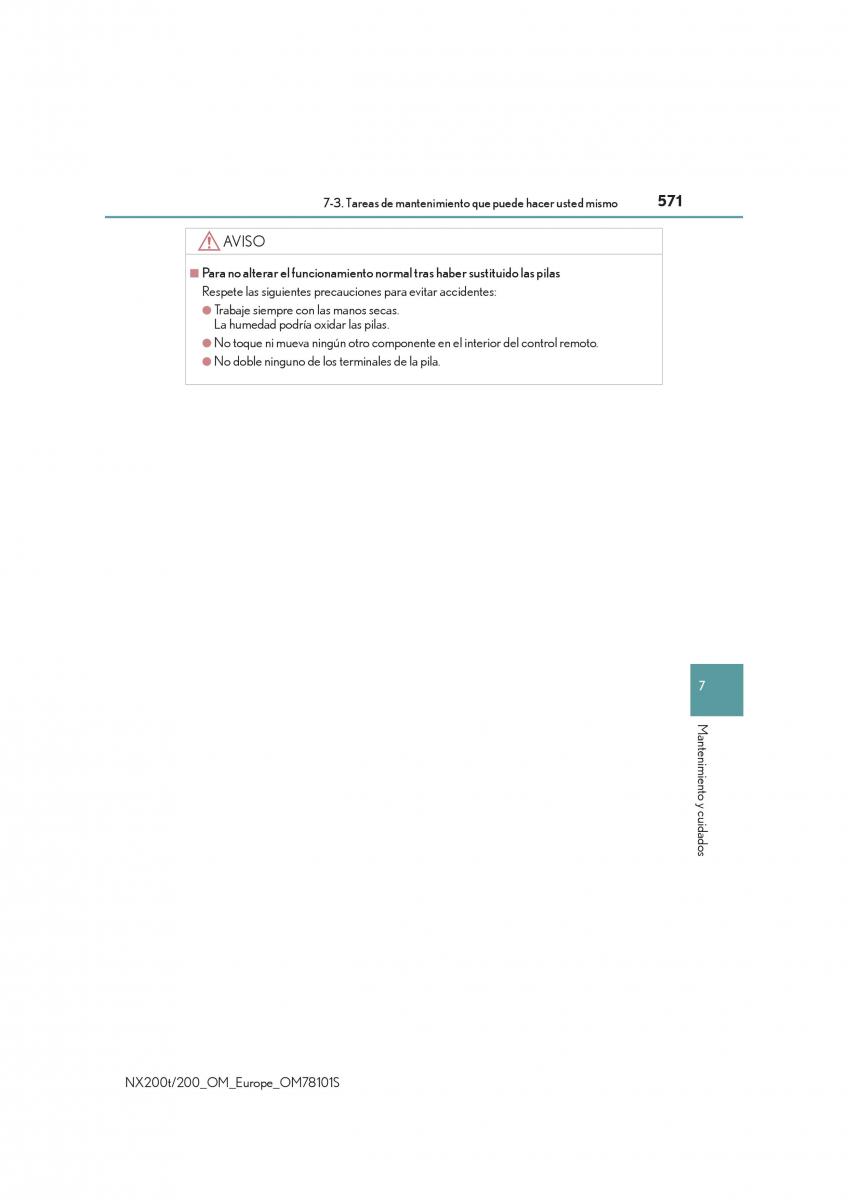 Lexus NX manual del propietario / page 571