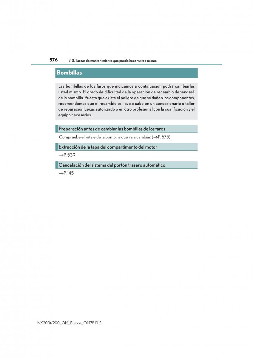 Lexus NX manual del propietario / page 576