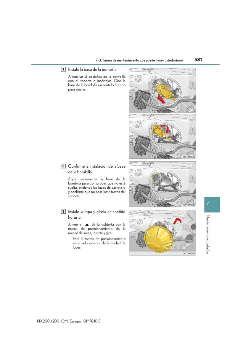 Lexus NX manual del propietario / page 581