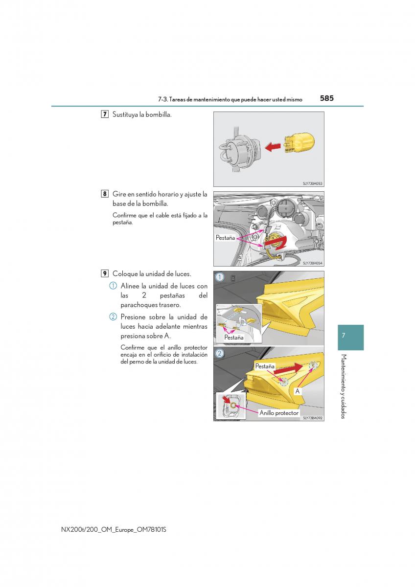 Lexus NX manual del propietario / page 585