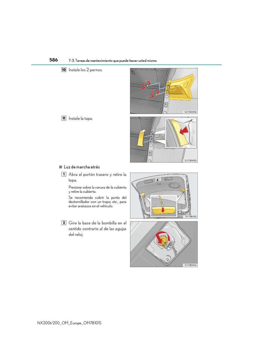 Lexus NX manual del propietario / page 586