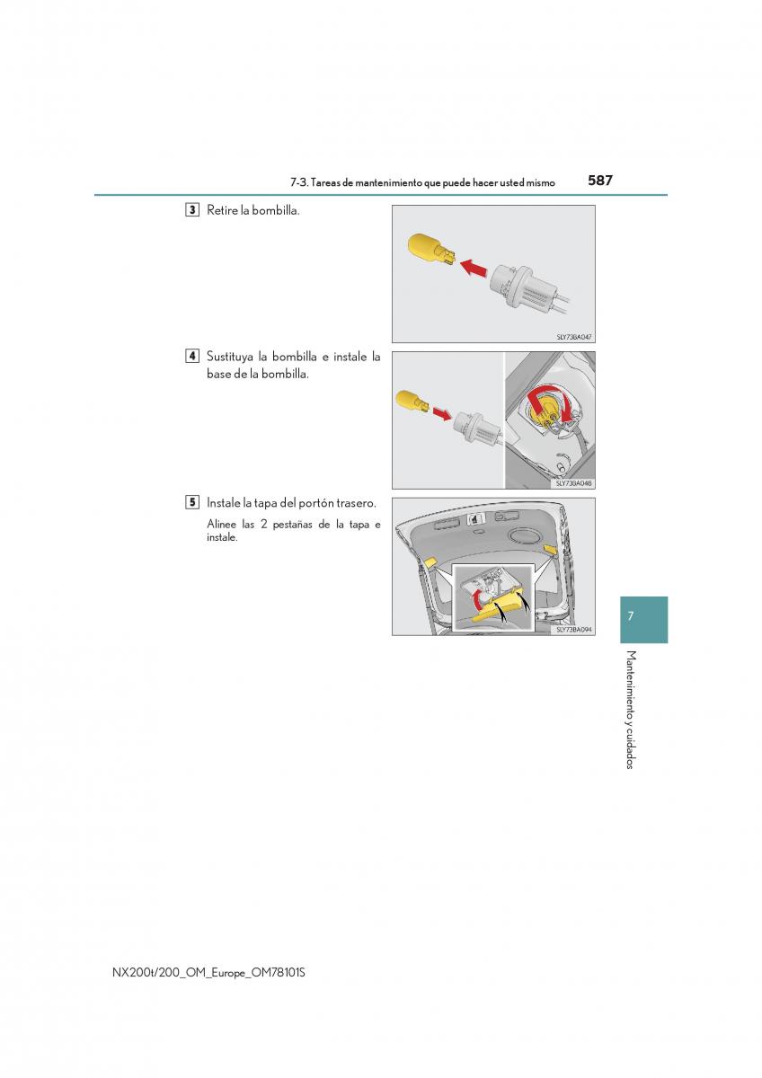 Lexus NX manual del propietario / page 587