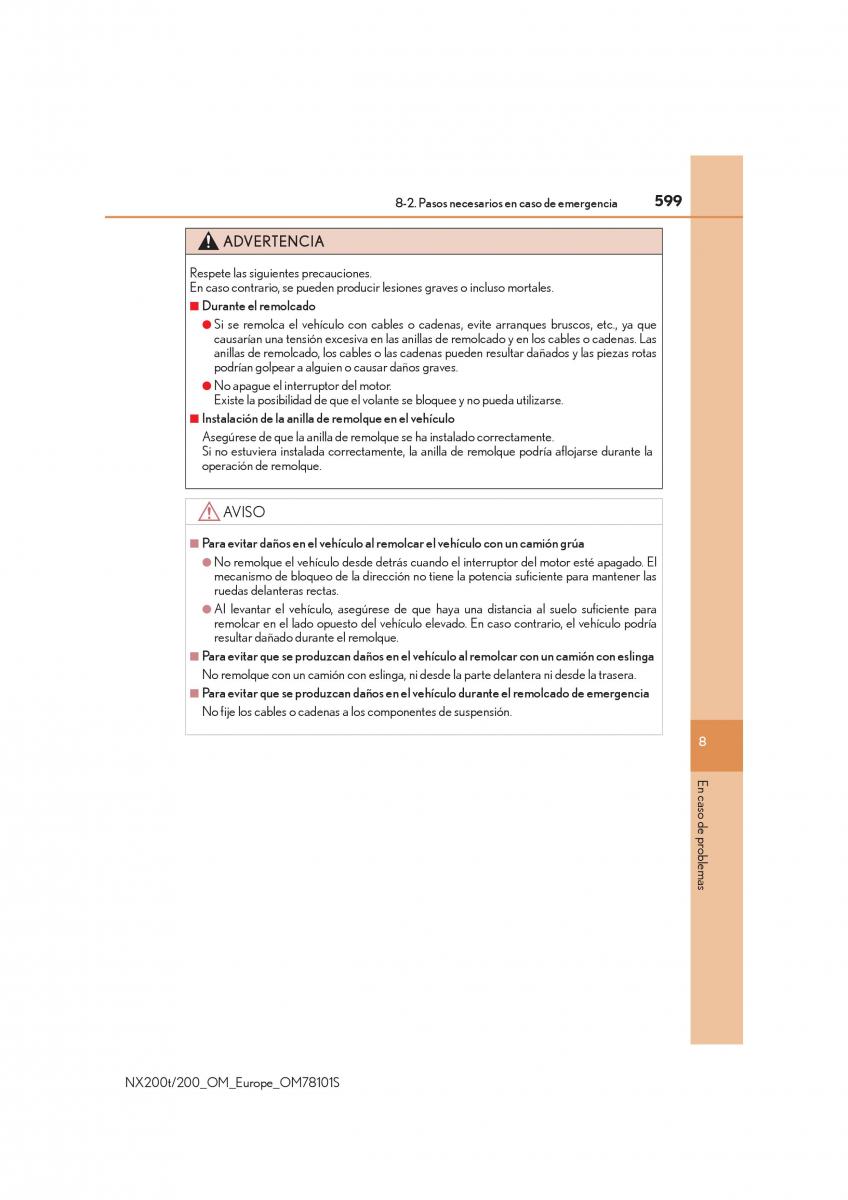 Lexus NX manual del propietario / page 599