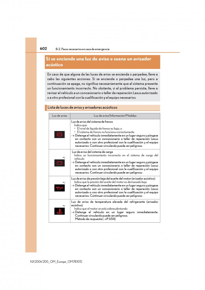 Lexus NX manual del propietario / page 602