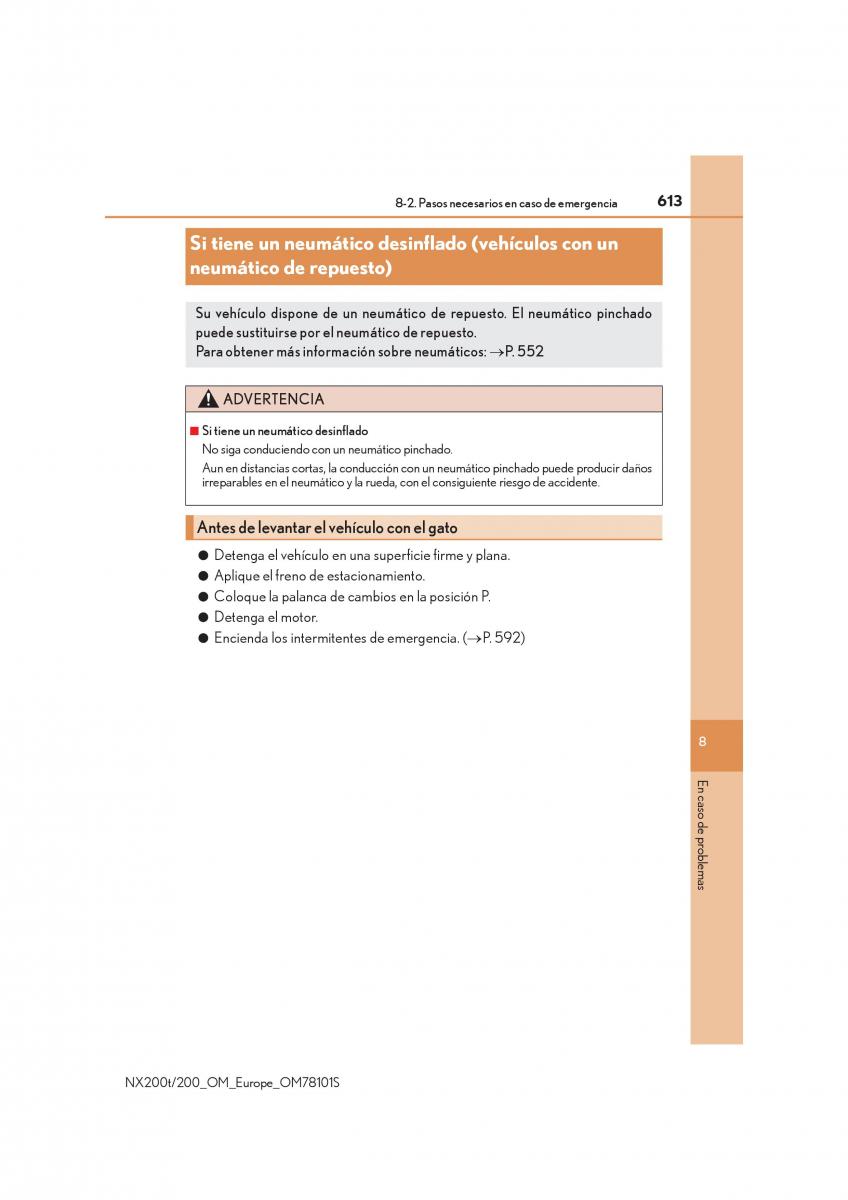 Lexus NX manual del propietario / page 613