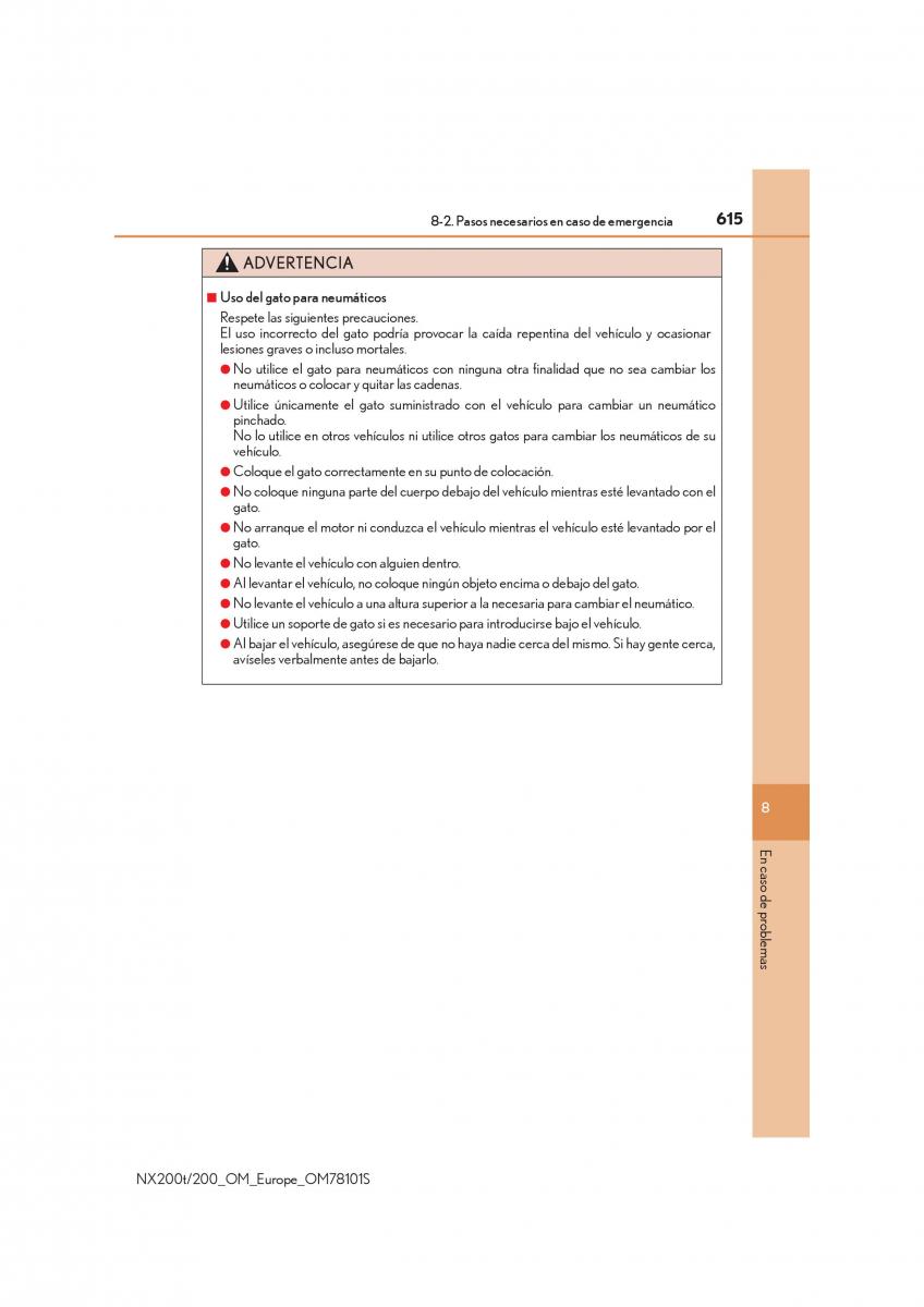 Lexus NX manual del propietario / page 615