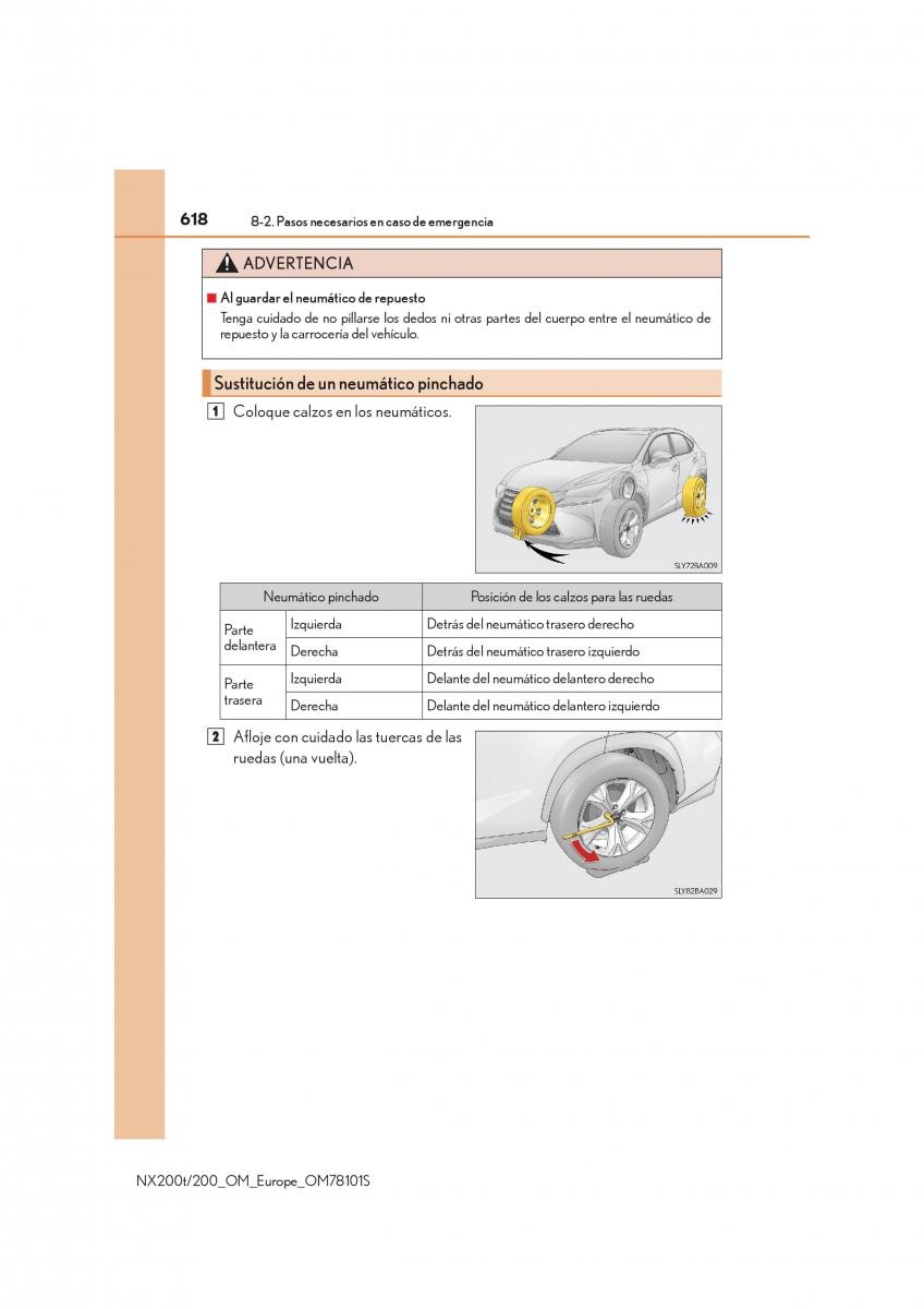 Lexus NX manual del propietario / page 618