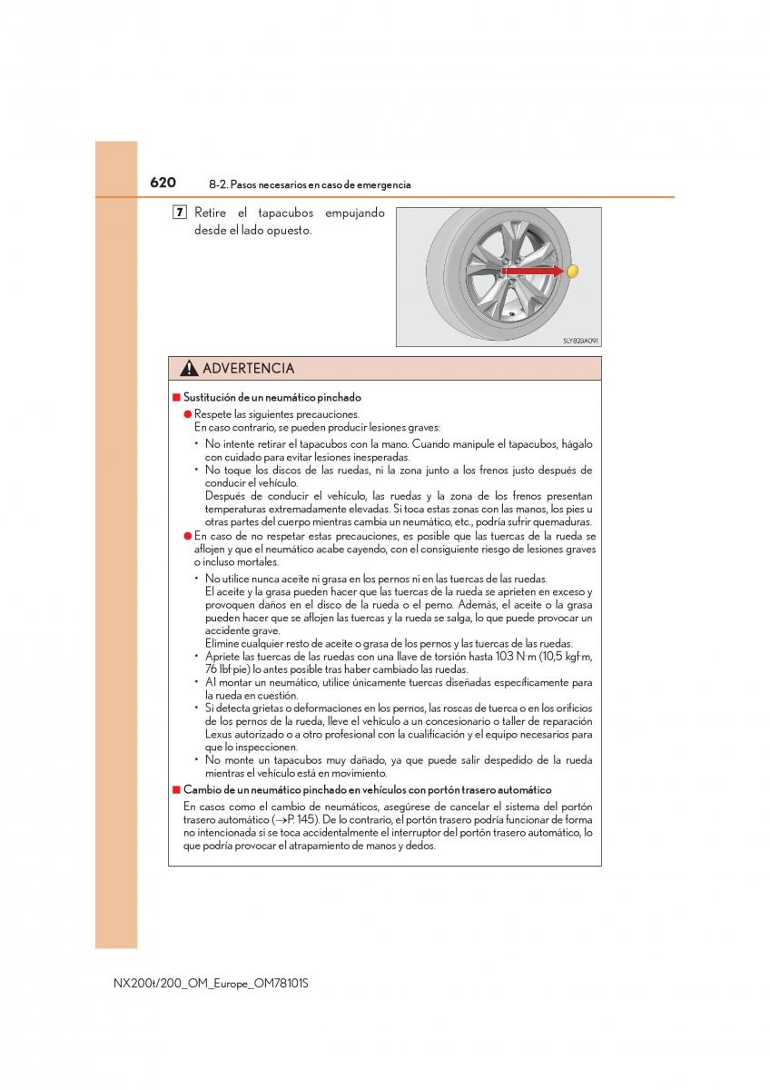 Lexus NX manual del propietario / page 620