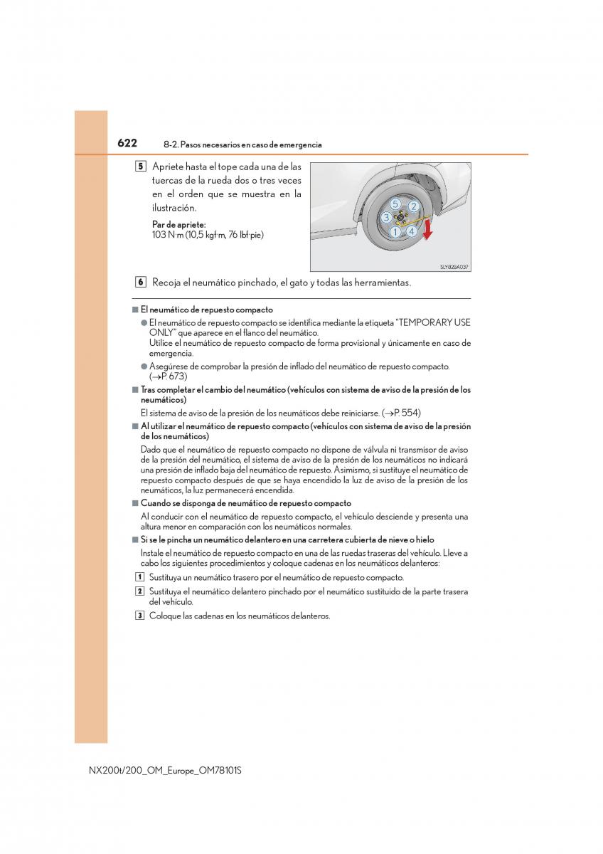 Lexus NX manual del propietario / page 622