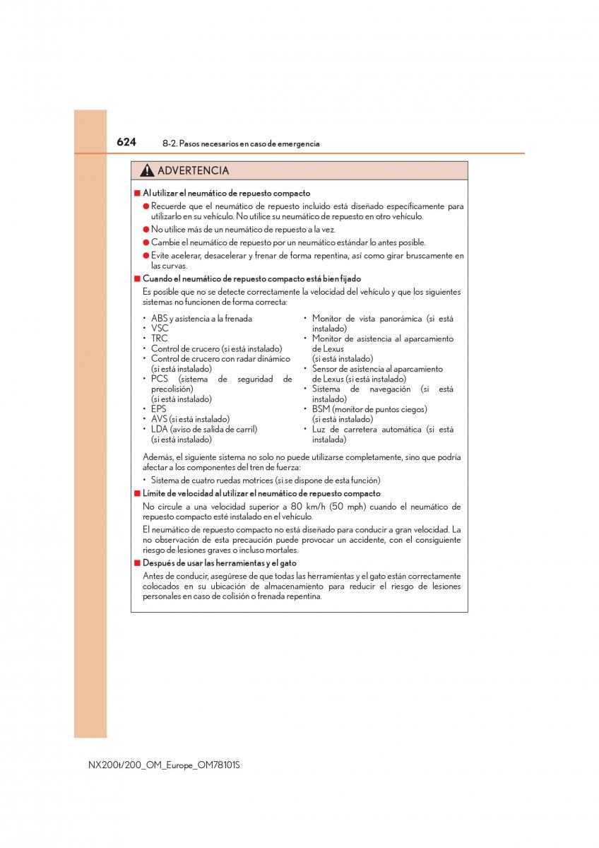 Lexus NX manual del propietario / page 624