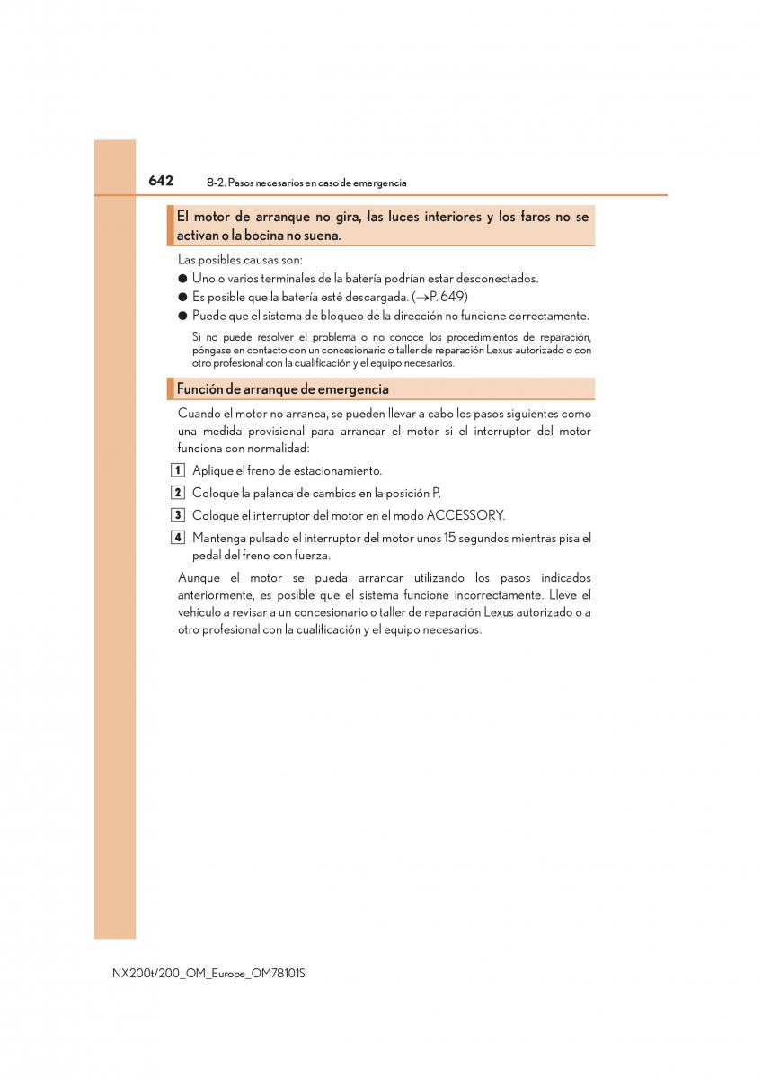 Lexus NX manual del propietario / page 642