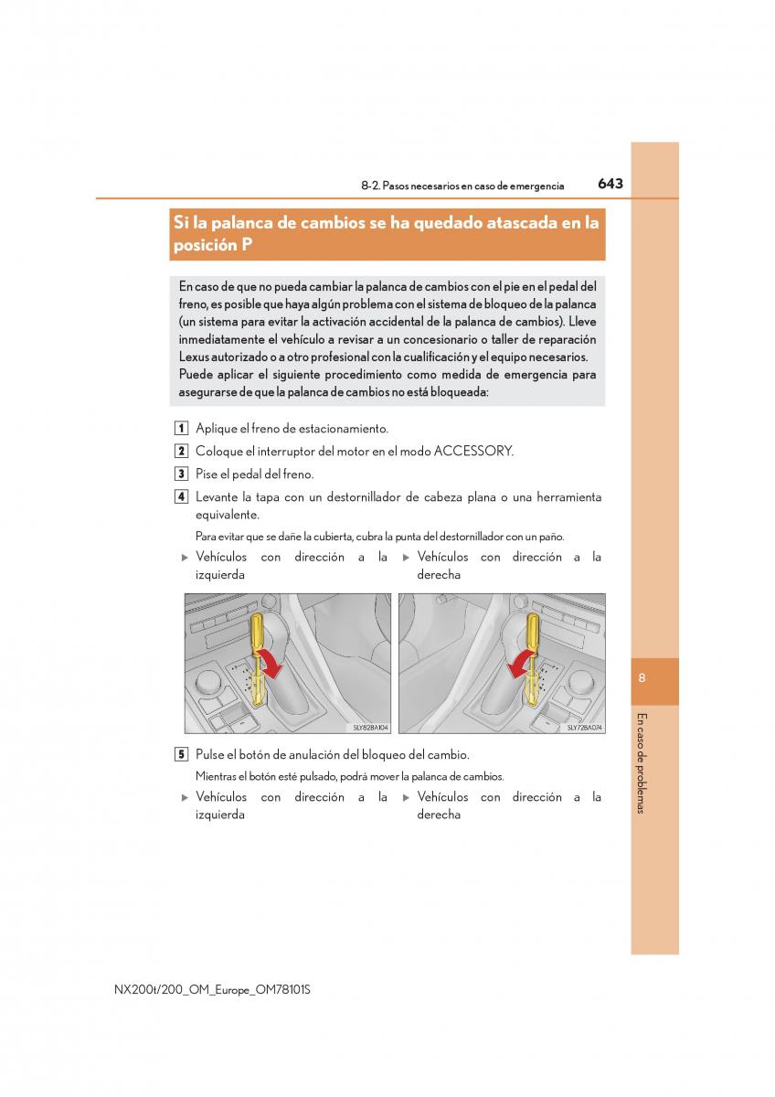 Lexus NX manual del propietario / page 643