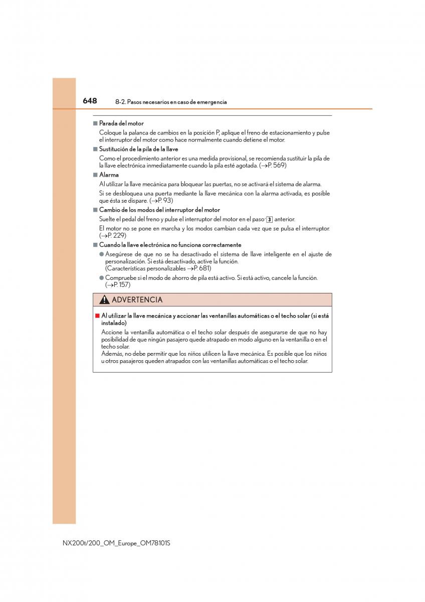 Lexus NX manual del propietario / page 648