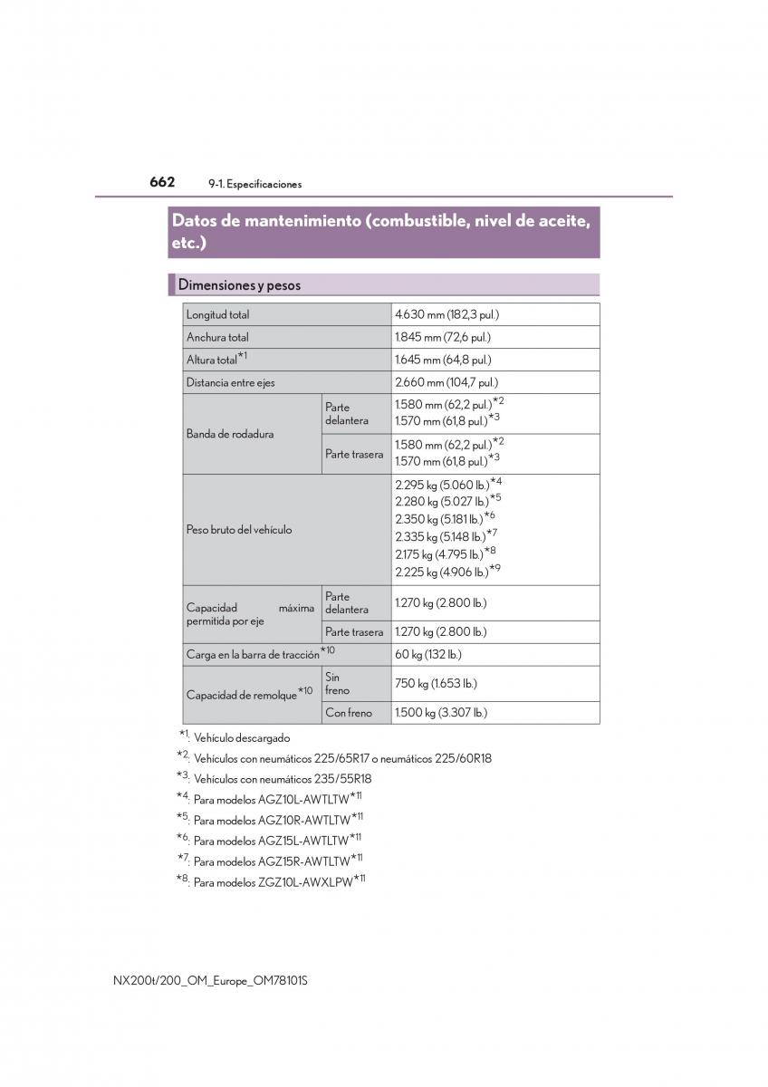 Lexus NX manual del propietario / page 662