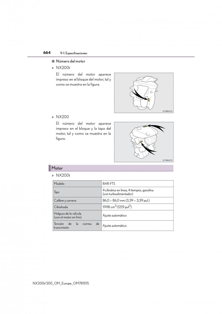 Lexus NX manual del propietario / page 664