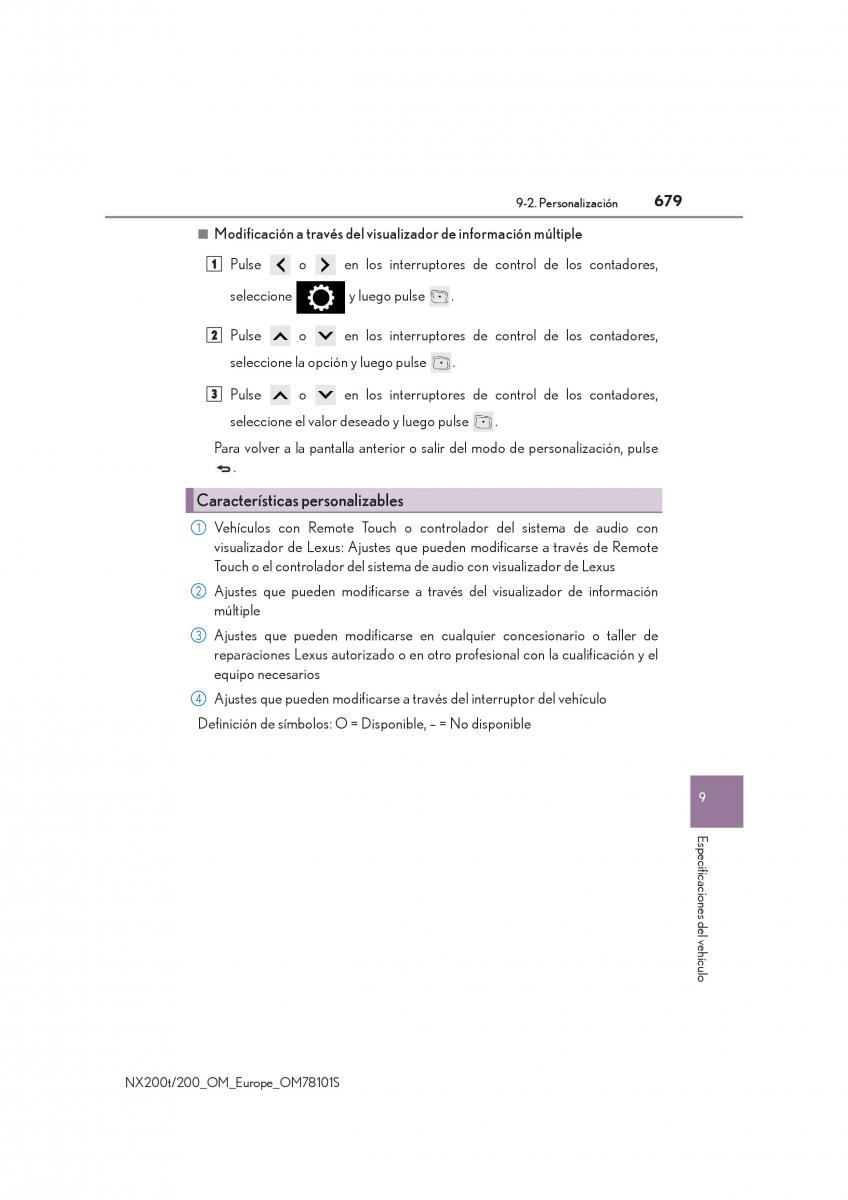 Lexus NX manual del propietario / page 679