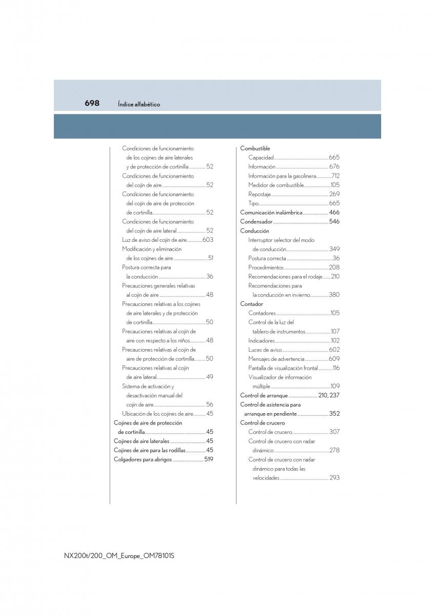 Lexus NX manual del propietario / page 698