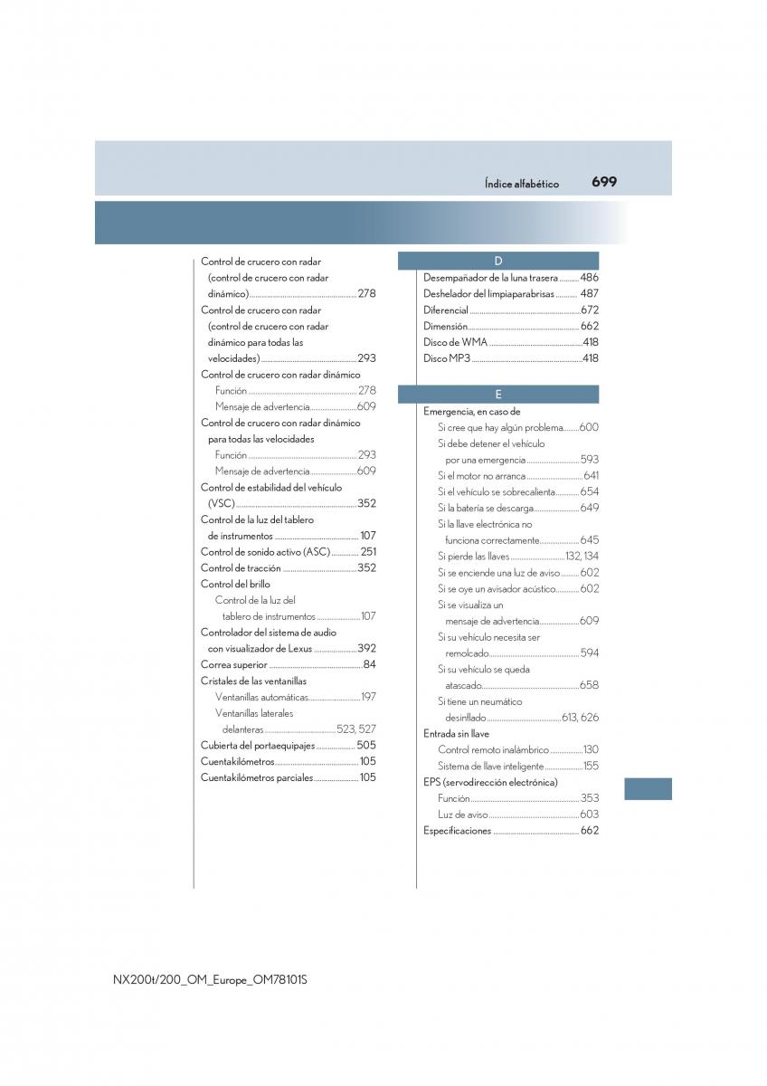 Lexus NX manual del propietario / page 699