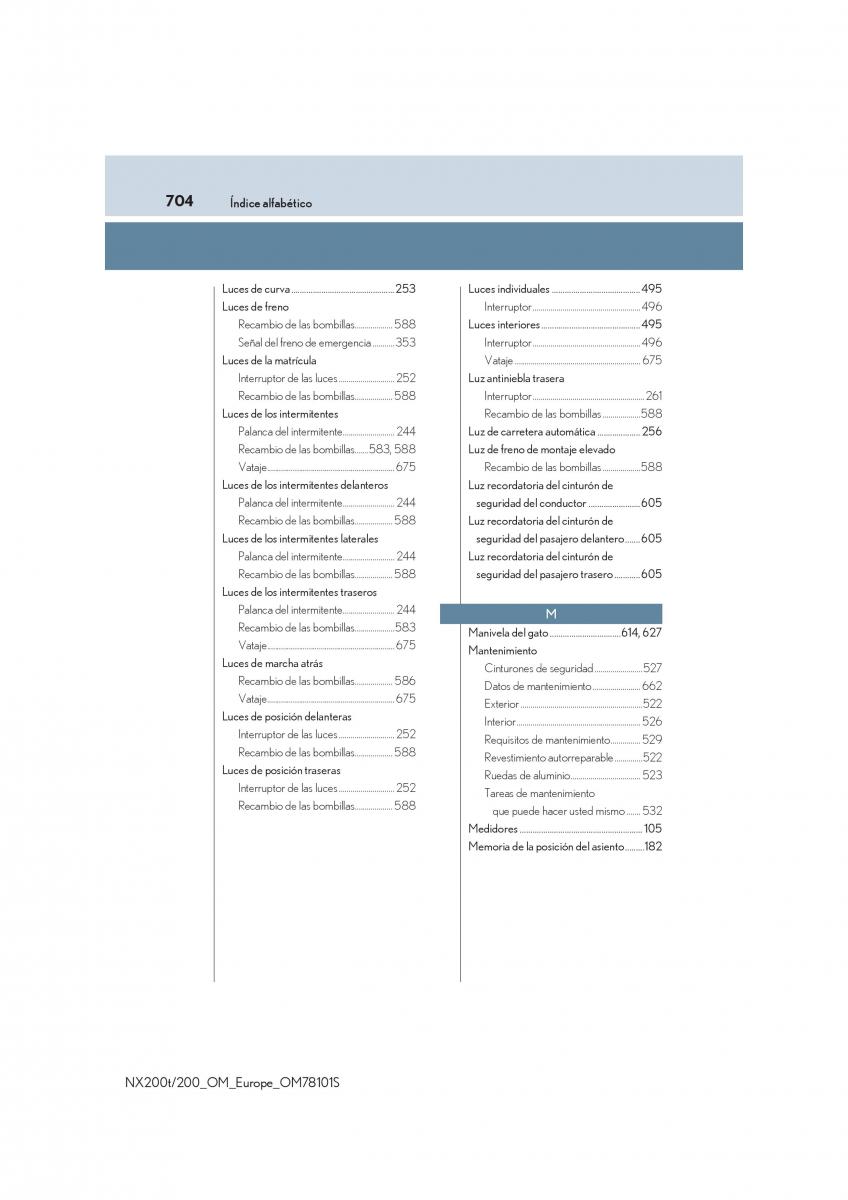 Lexus NX manual del propietario / page 704