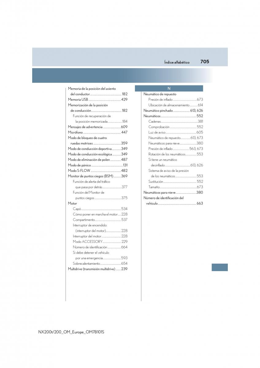 Lexus NX manual del propietario / page 705