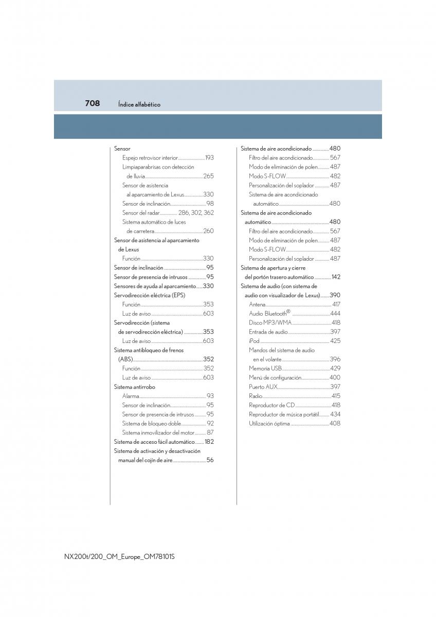 Lexus NX manual del propietario / page 708