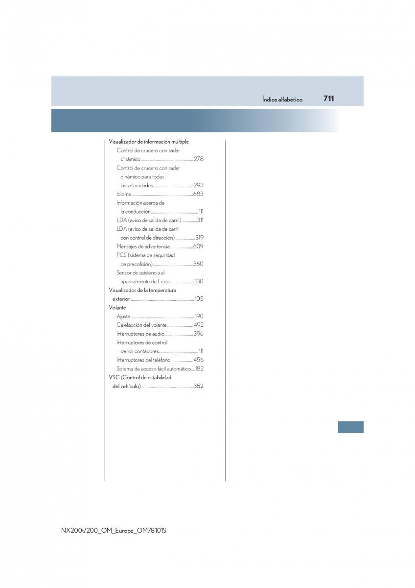 Lexus NX manual del propietario / page 711