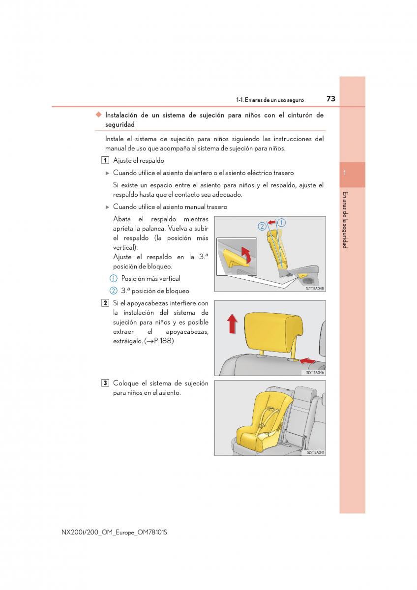 Lexus NX manual del propietario / page 73