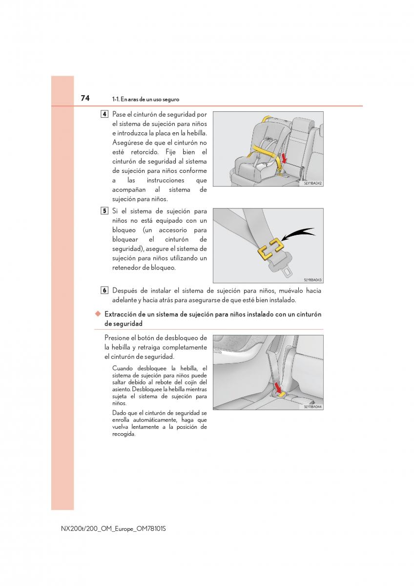 Lexus NX manual del propietario / page 74