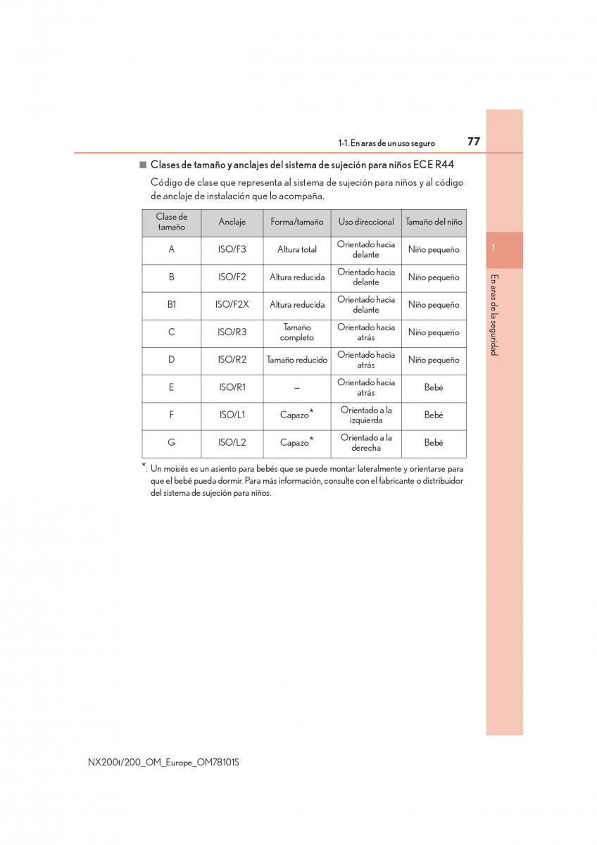 Lexus NX manual del propietario / page 77