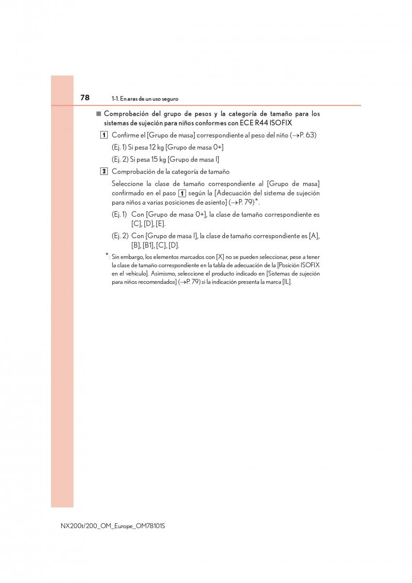 Lexus NX manual del propietario / page 78