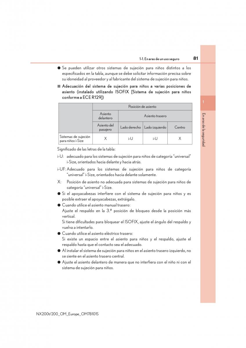 Lexus NX manual del propietario / page 81