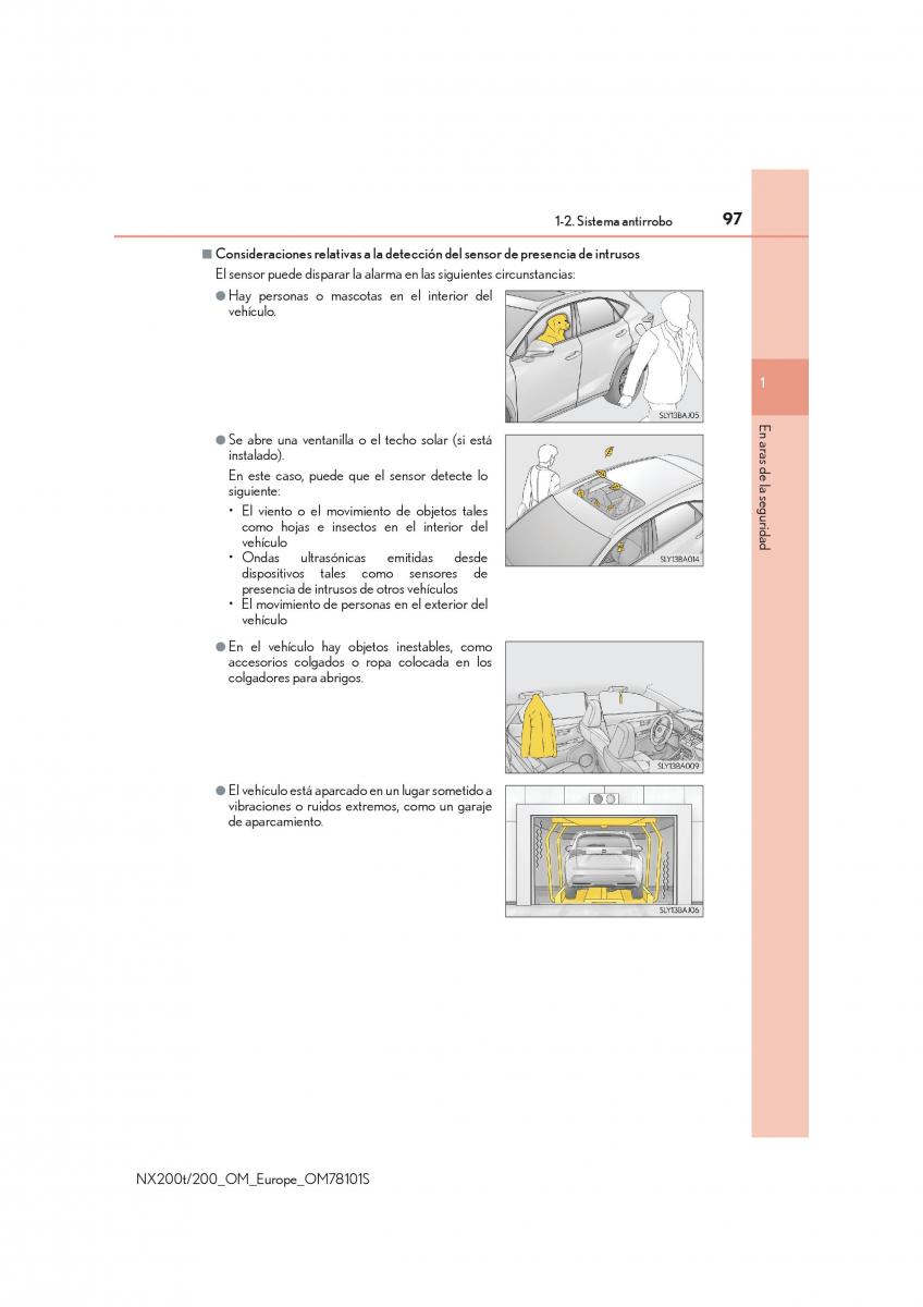 Lexus NX manual del propietario / page 97