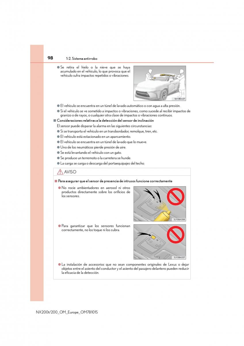 Lexus NX manual del propietario / page 98