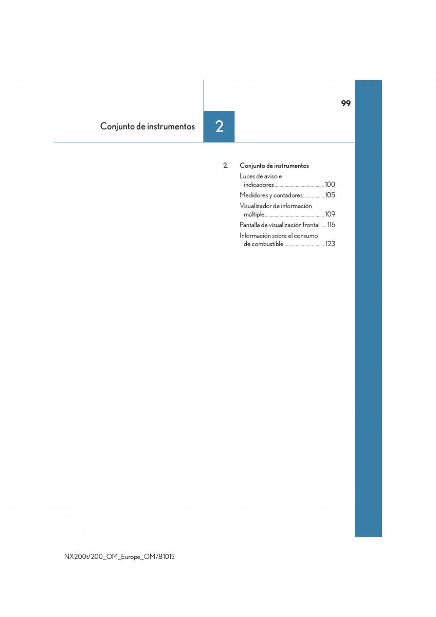 Lexus NX manual del propietario / page 99