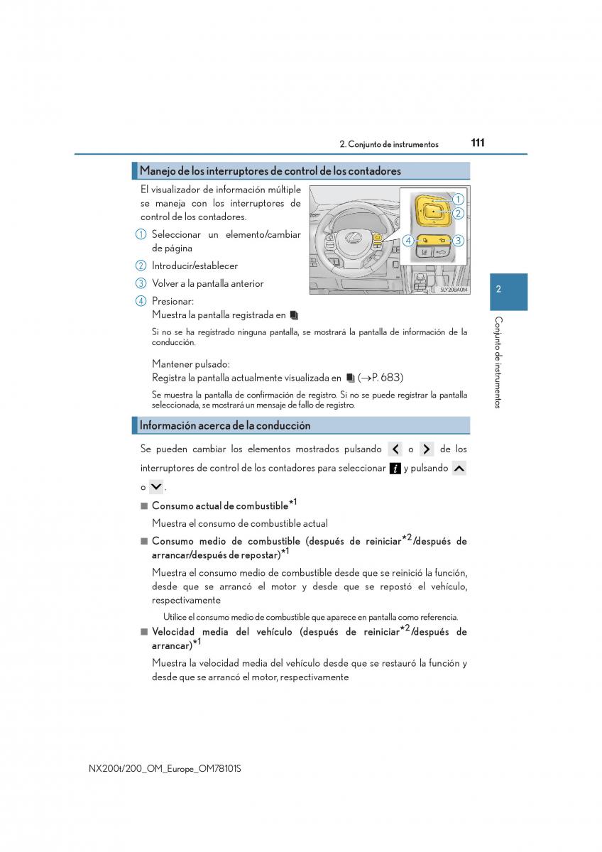 Lexus NX manual del propietario / page 111