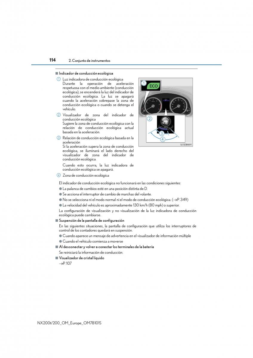 Lexus NX manual del propietario / page 114