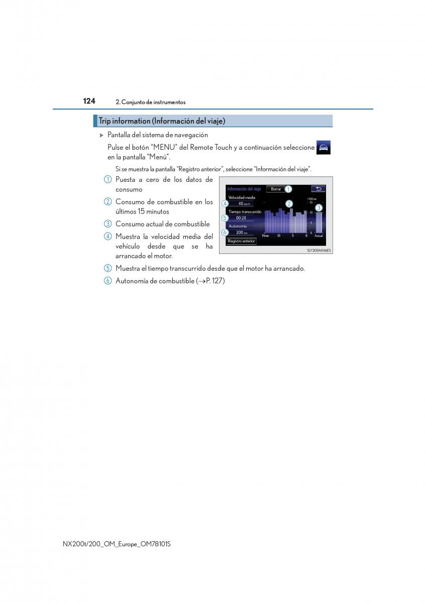 Lexus NX manual del propietario / page 124