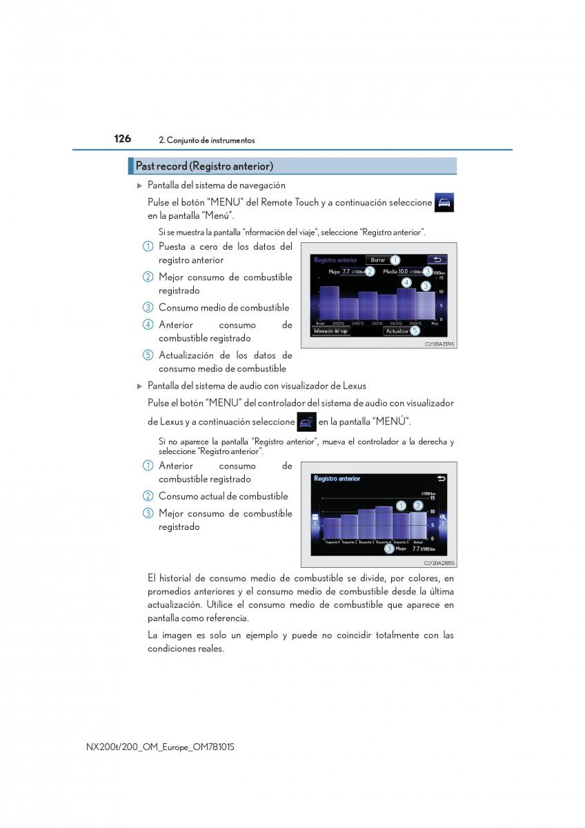 Lexus NX manual del propietario / page 126