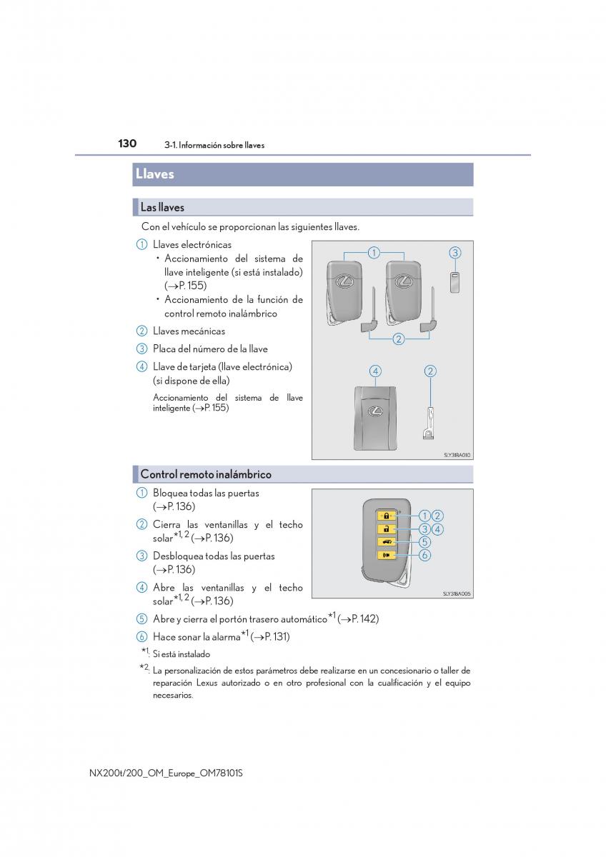 Lexus NX manual del propietario / page 130