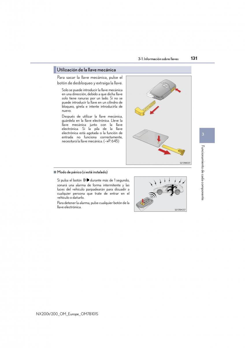 Lexus NX manual del propietario / page 131