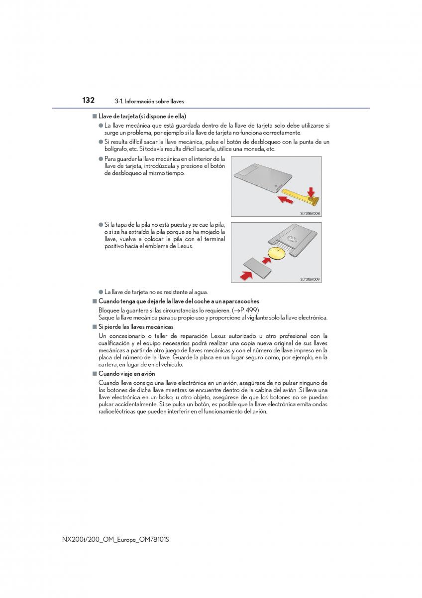 Lexus NX manual del propietario / page 132