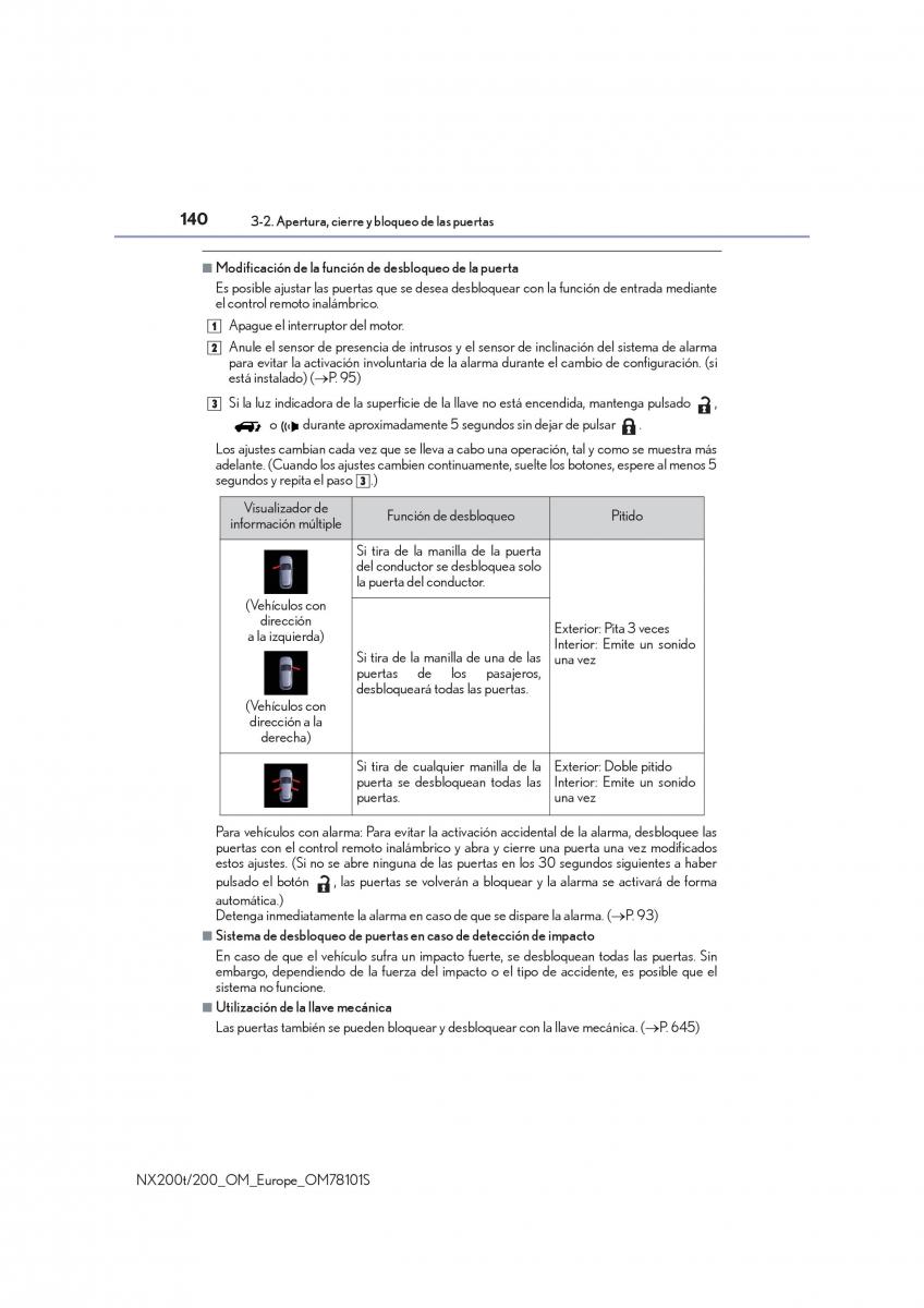 Lexus NX manual del propietario / page 140