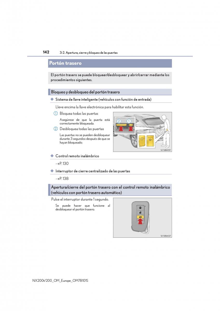 Lexus NX manual del propietario / page 142
