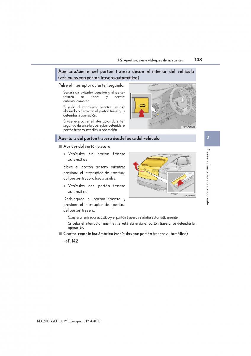 Lexus NX manual del propietario / page 143