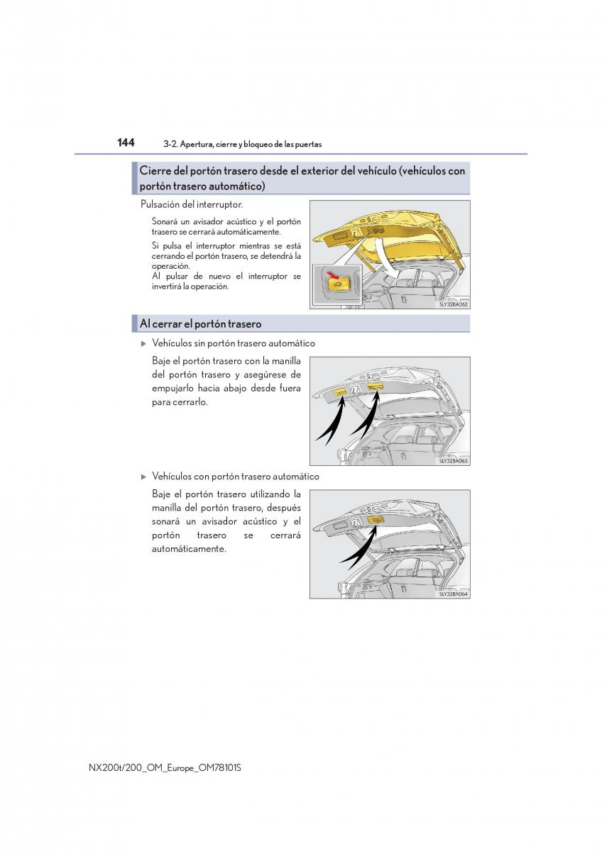 Lexus NX manual del propietario / page 144