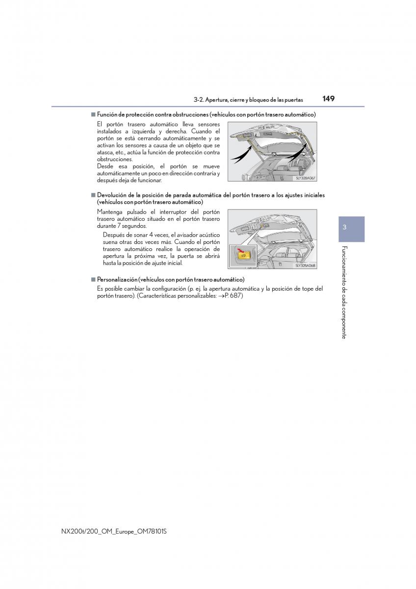 Lexus NX manual del propietario / page 149