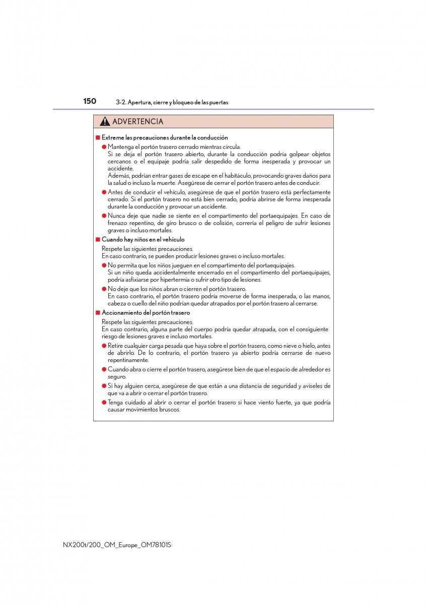 Lexus NX manual del propietario / page 150