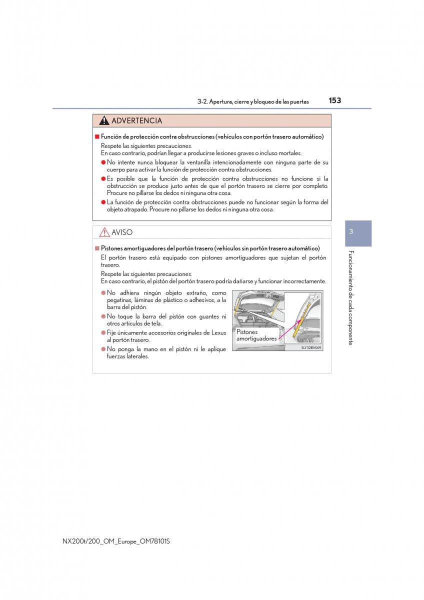 Lexus NX manual del propietario / page 153