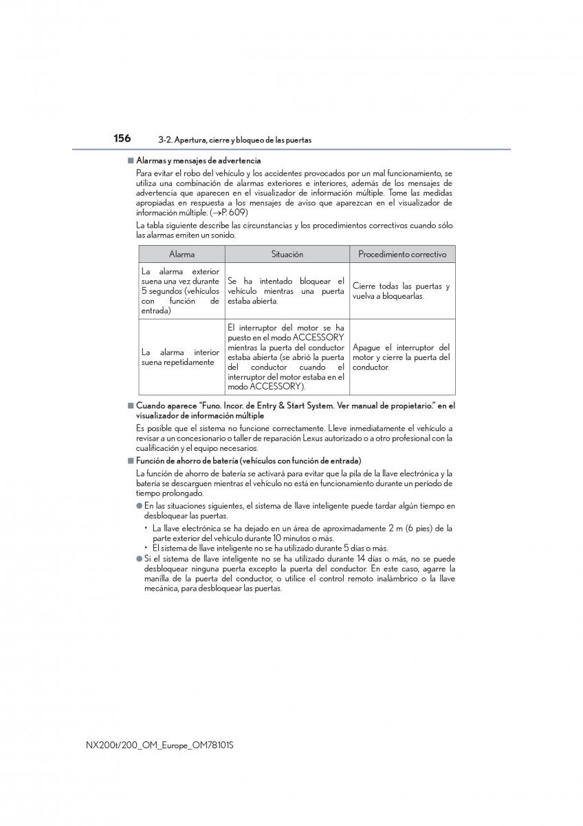 Lexus NX manual del propietario / page 156