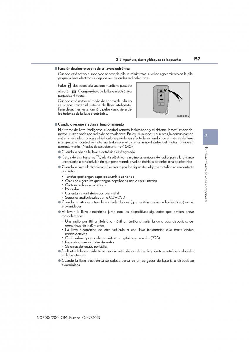 Lexus NX manual del propietario / page 157